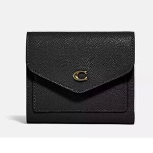 Coach Black Wallet with Gold Accent